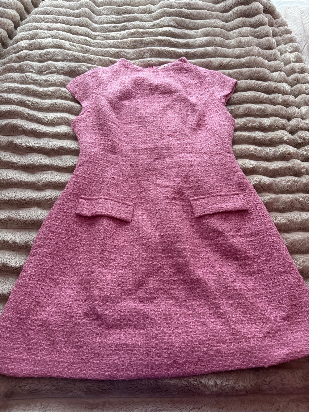 Hello Molly Pink Tweed Mini Dress